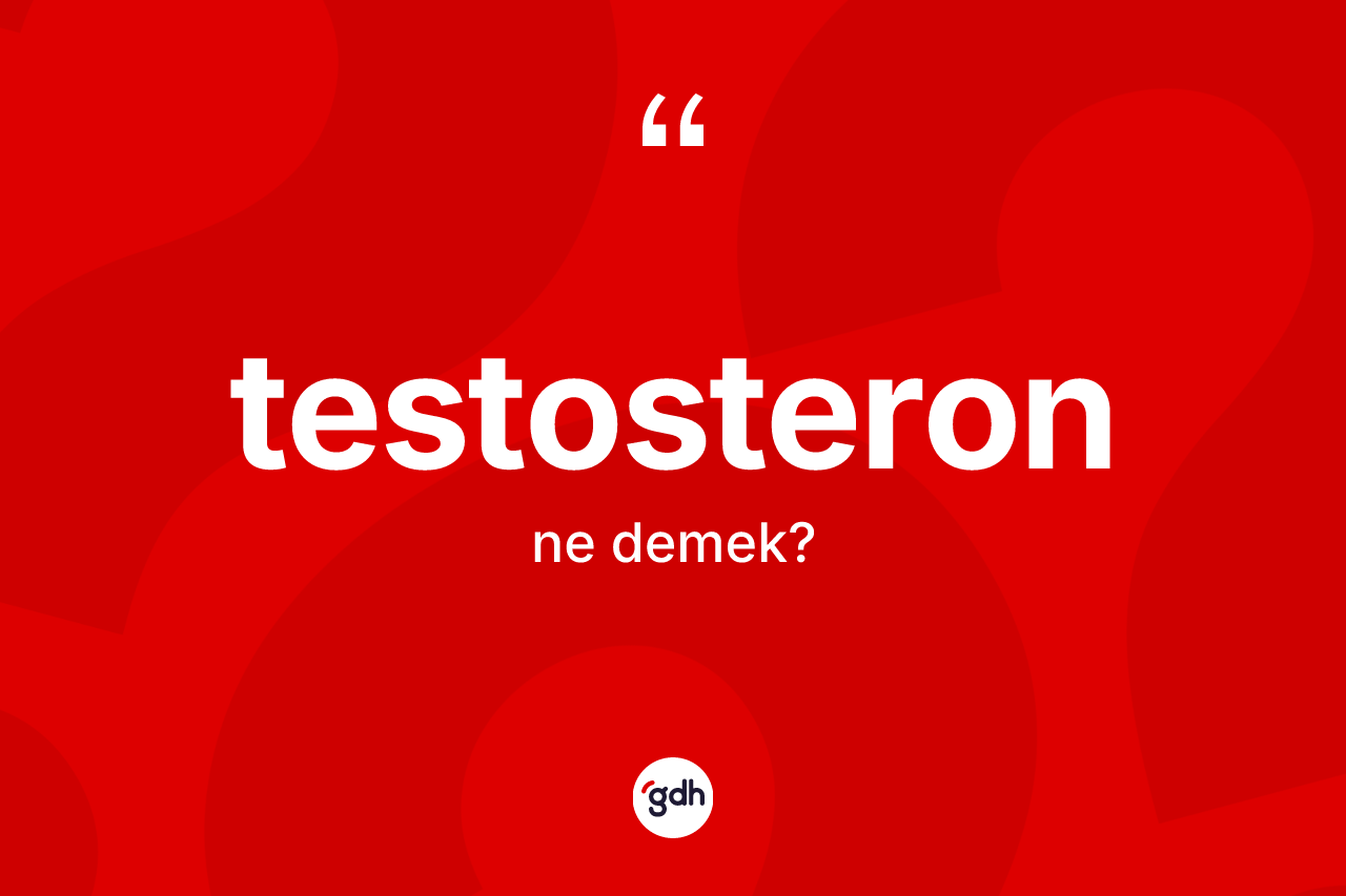 Testosteron kelimesinin anlamı nedir? Testosteronun TDK'ya göre anlamı nedir?