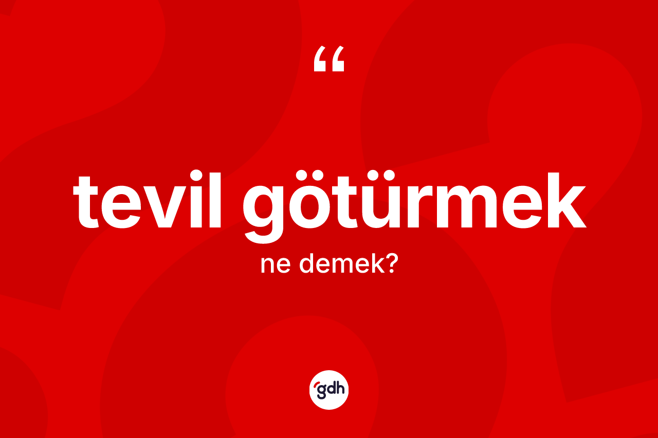 Tevil götürmek sözü nedir? Tevil götürmek ifadesi nerede kullanılır?