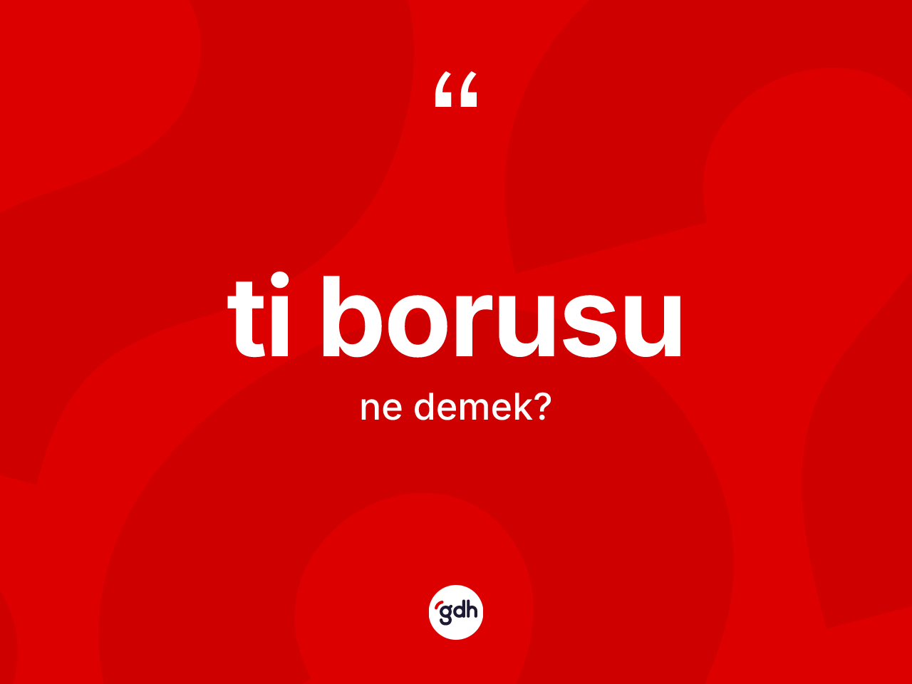 Ti borusu kelimesinin anlamı nedir? Ti borusunun TDK'ya göre anlamı nedir?
