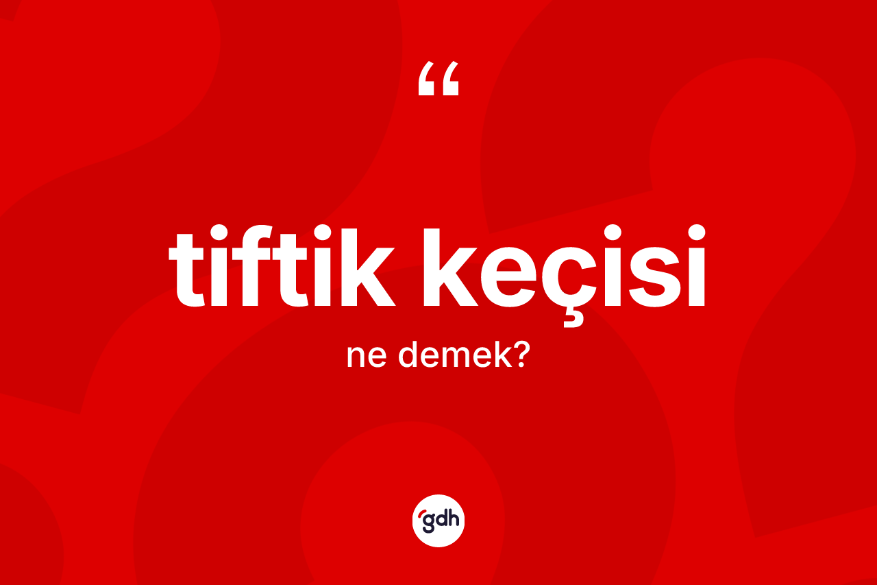 Tiftik keçisi kelimesinin anlamı nedir?
