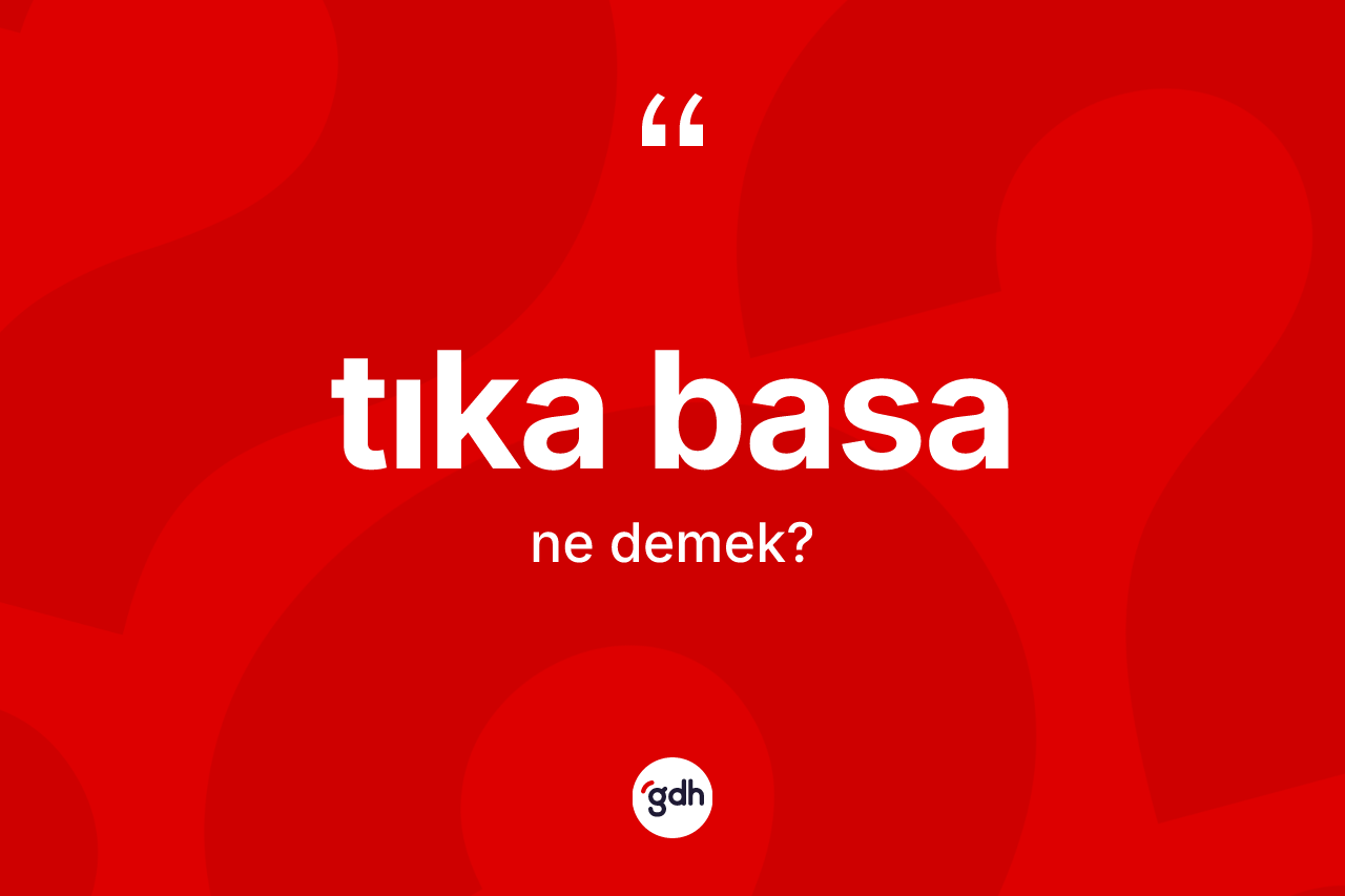Tıka basa kelimesi ne anlama gelir?