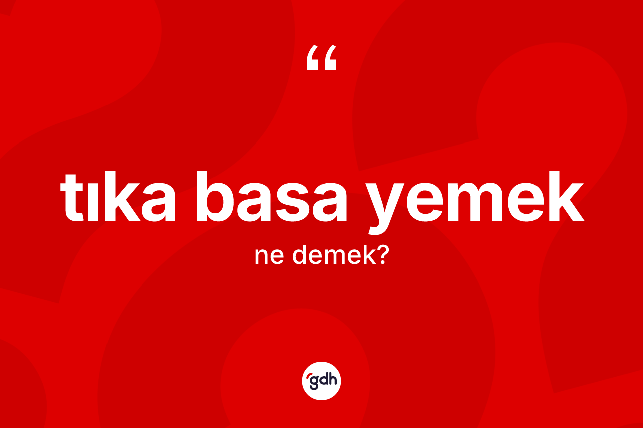 Tıka basa yemek ifadesinin sözlükteki anlamı nedir?