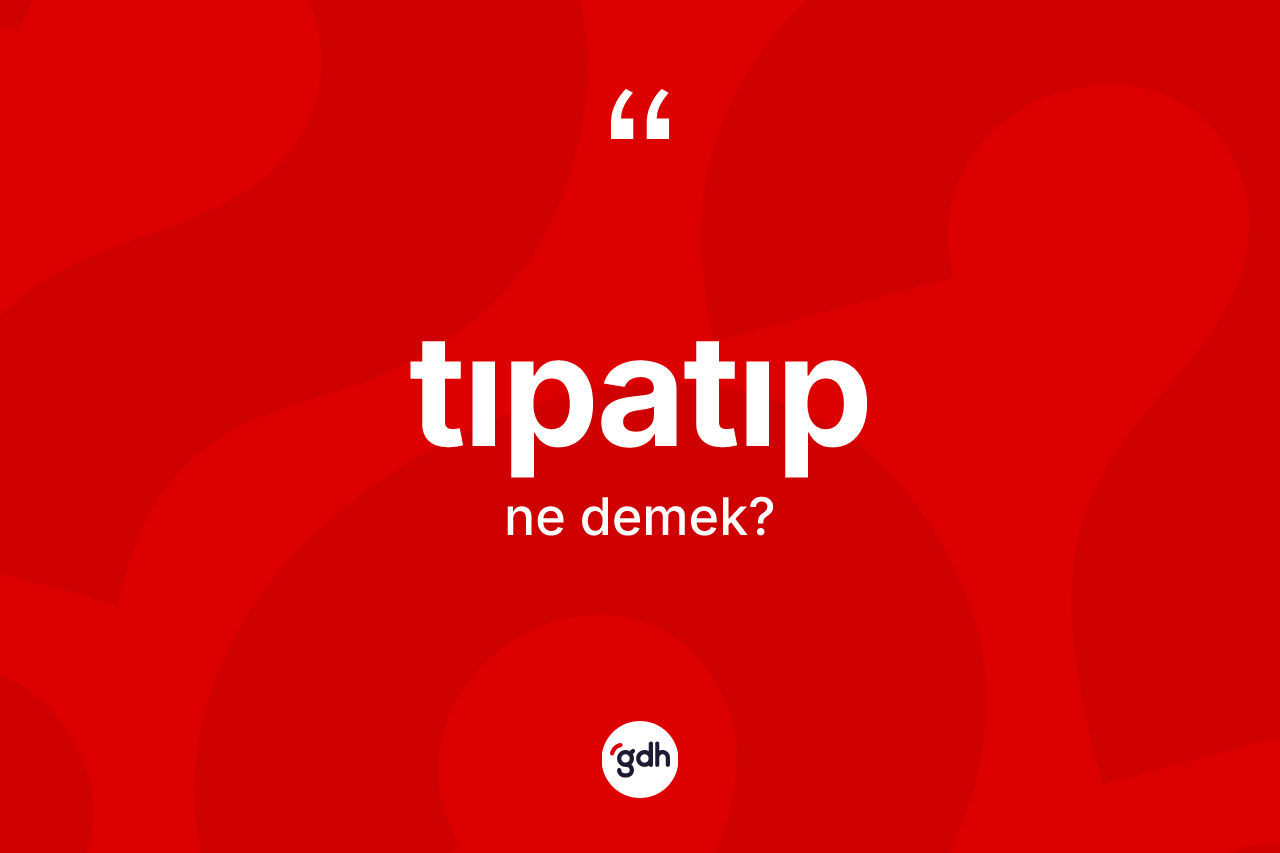Tıpatıp kelimesi ne demek?