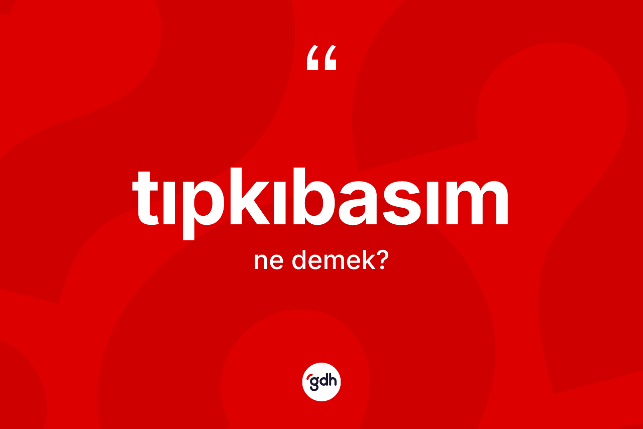 Tıpkıbasım kelimesi ne demek? Tıpkıbasımın kısaca tanımı nedir?