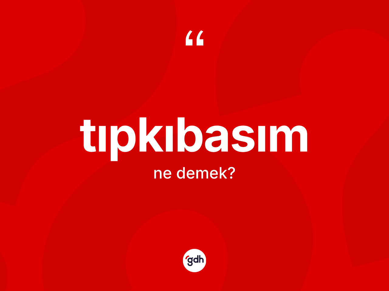 Tıpkıbasım kelimesi ne demek? Tıpkıbasımın kısaca tanımı nedir?