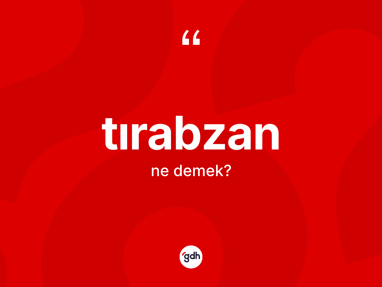 Tırabzan kelimesi nedir? Tırabzanın TDK'ya göre anlamı nedir?