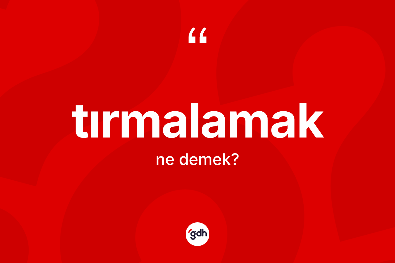 Tırmalamak kelimesinin anlamı nedir? Tırmalamak kelimesinin kaç farklı anlamı var?