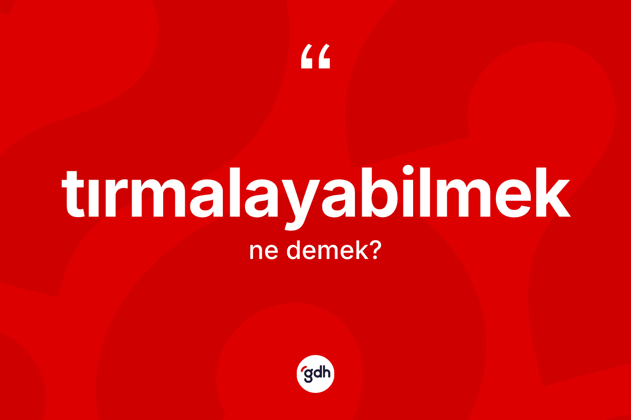 Tırmalayabilmek nedir? Tırmalayabilmeğin TDK'ya göre anlamı nedir?