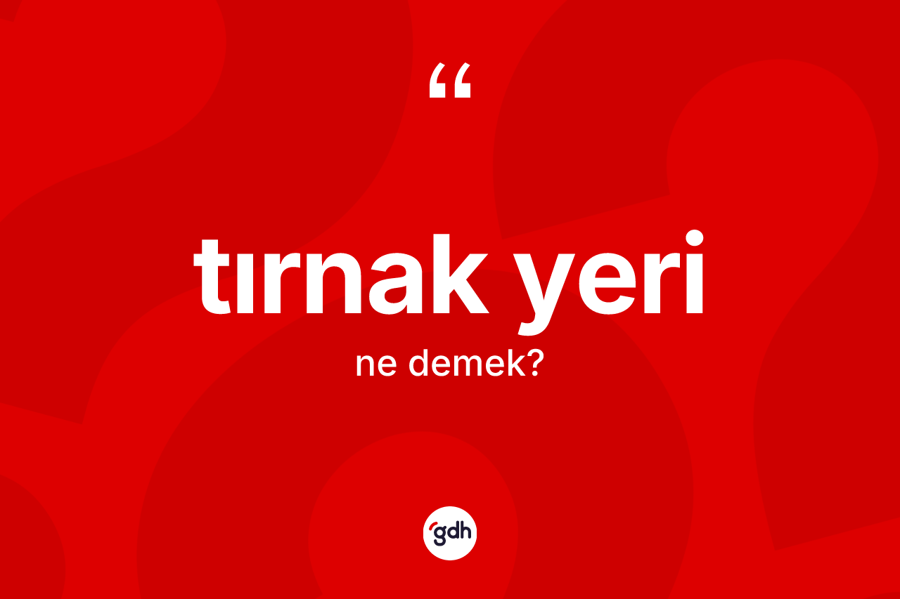 Tırnak yeri ne demek? Tırnak yeri kelimesinin TDK'ya göre açıklaması nedir?