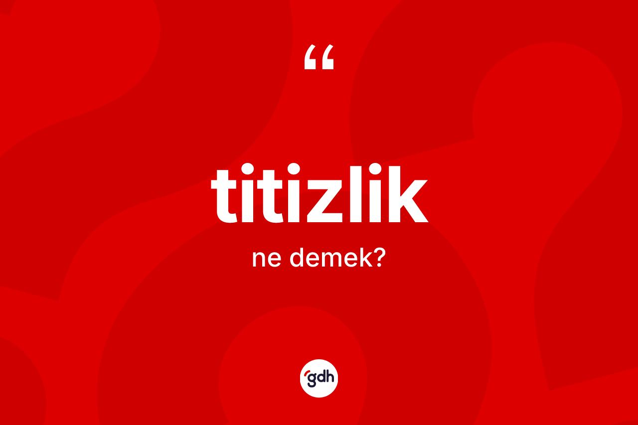 Titizlik kelimesinin tanımı nedir? Titizlik kelimesinin TDK'ya göre açıklaması nedir?