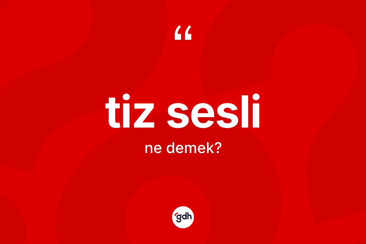 Tiz sesli kelimesinin anlamı nedir?
