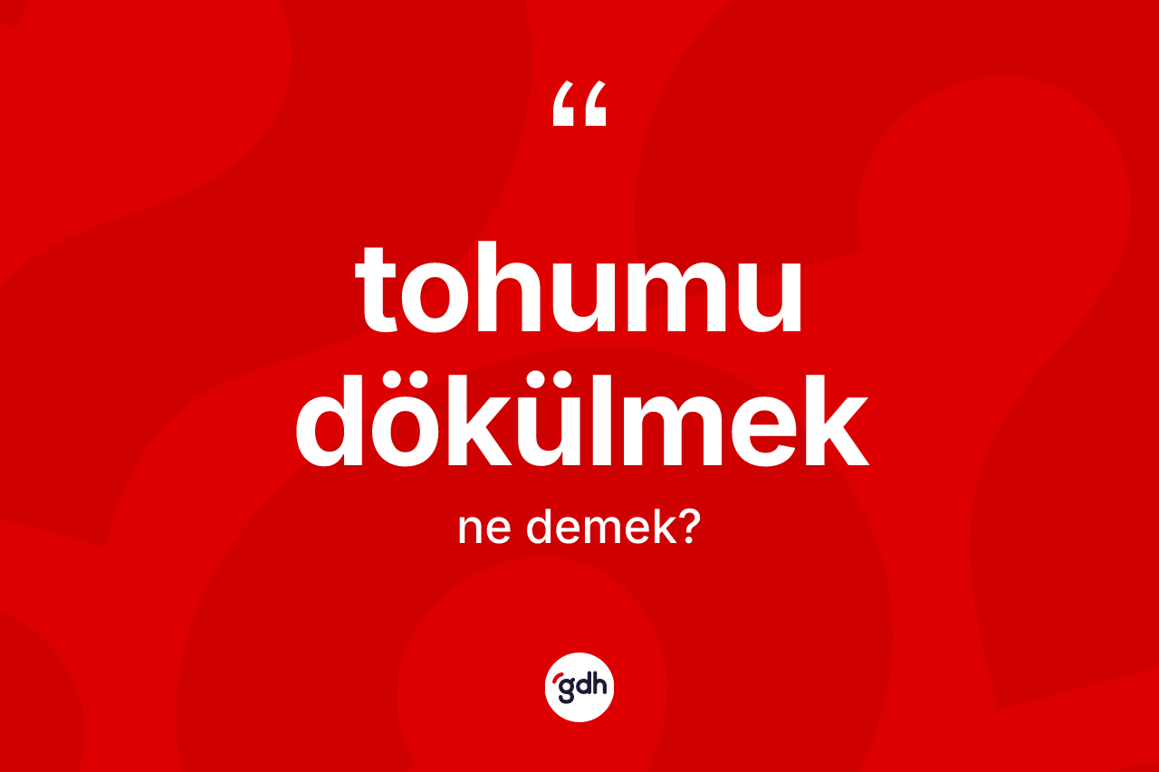 Tohumu dökülmek nedir? Tohumu dökülmek sözünün sözlük anlamı nedir?