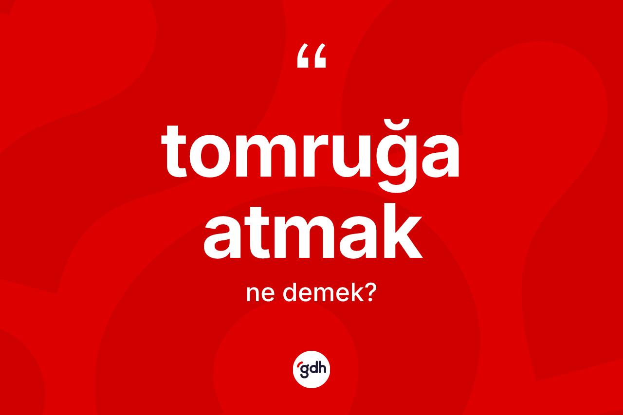 Tomruğa atmak ne anlama gelir? Tomruğa atmak ifadesi nerede kullanılır?