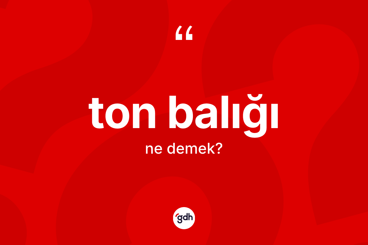 Ton balığı kelimesinin anlamı nedir?