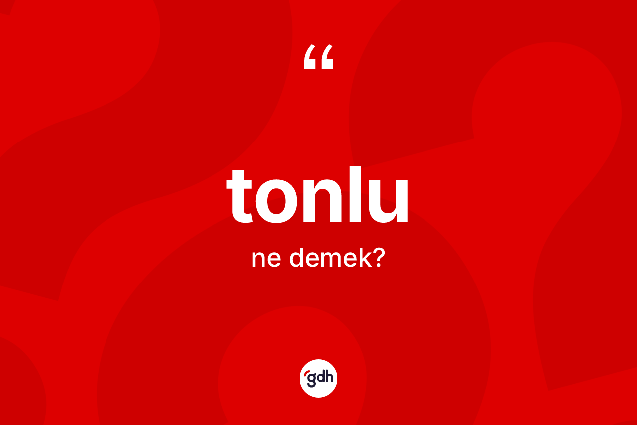 Tonlu kelimesinin tanımı nedir?