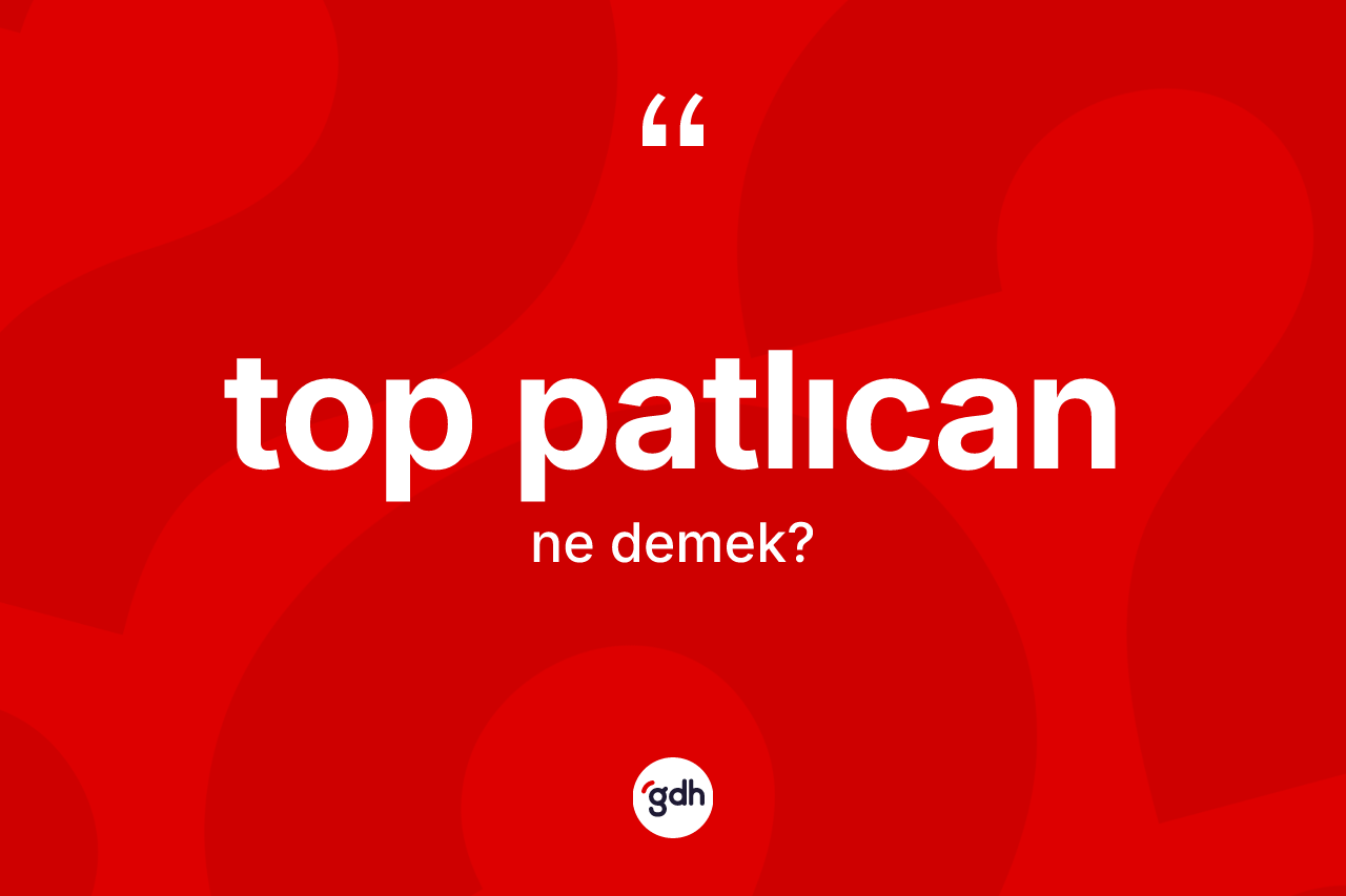 Top patlıcan kelimesinin sözlükteki tanımı nedir?