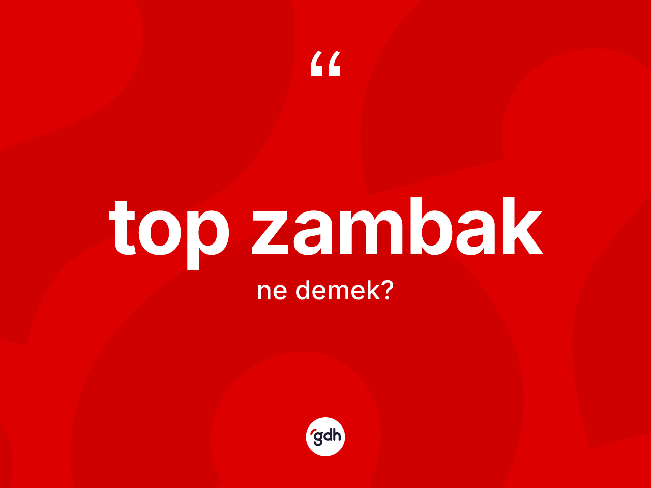 Top zambak kelimesi ne demek? Top zambağın sözlükteki anlamı nedir?