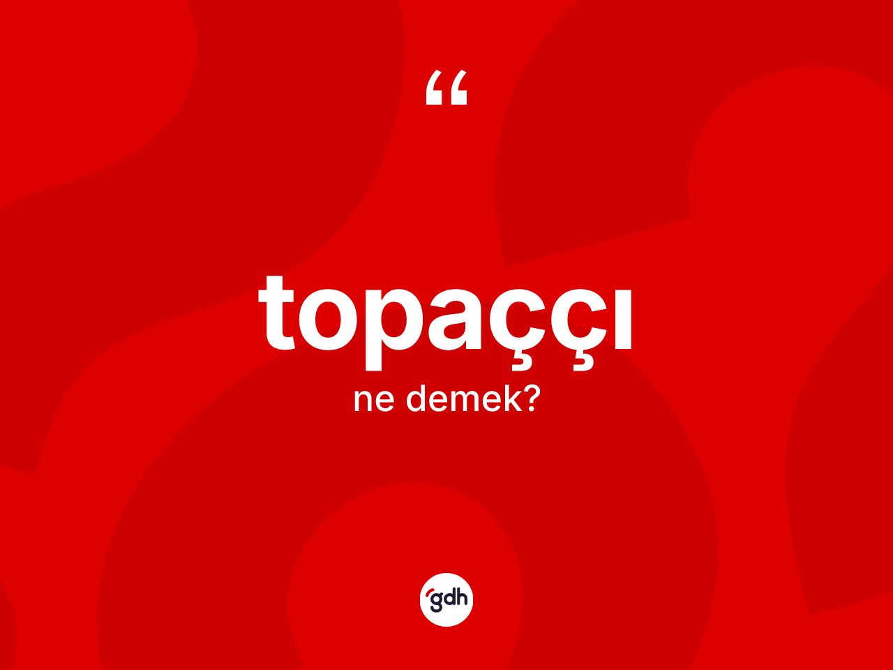 Topaççı kelimesinin sözlükteki tanımı nedir? Topaççının sözlükteki anlamı nedir?