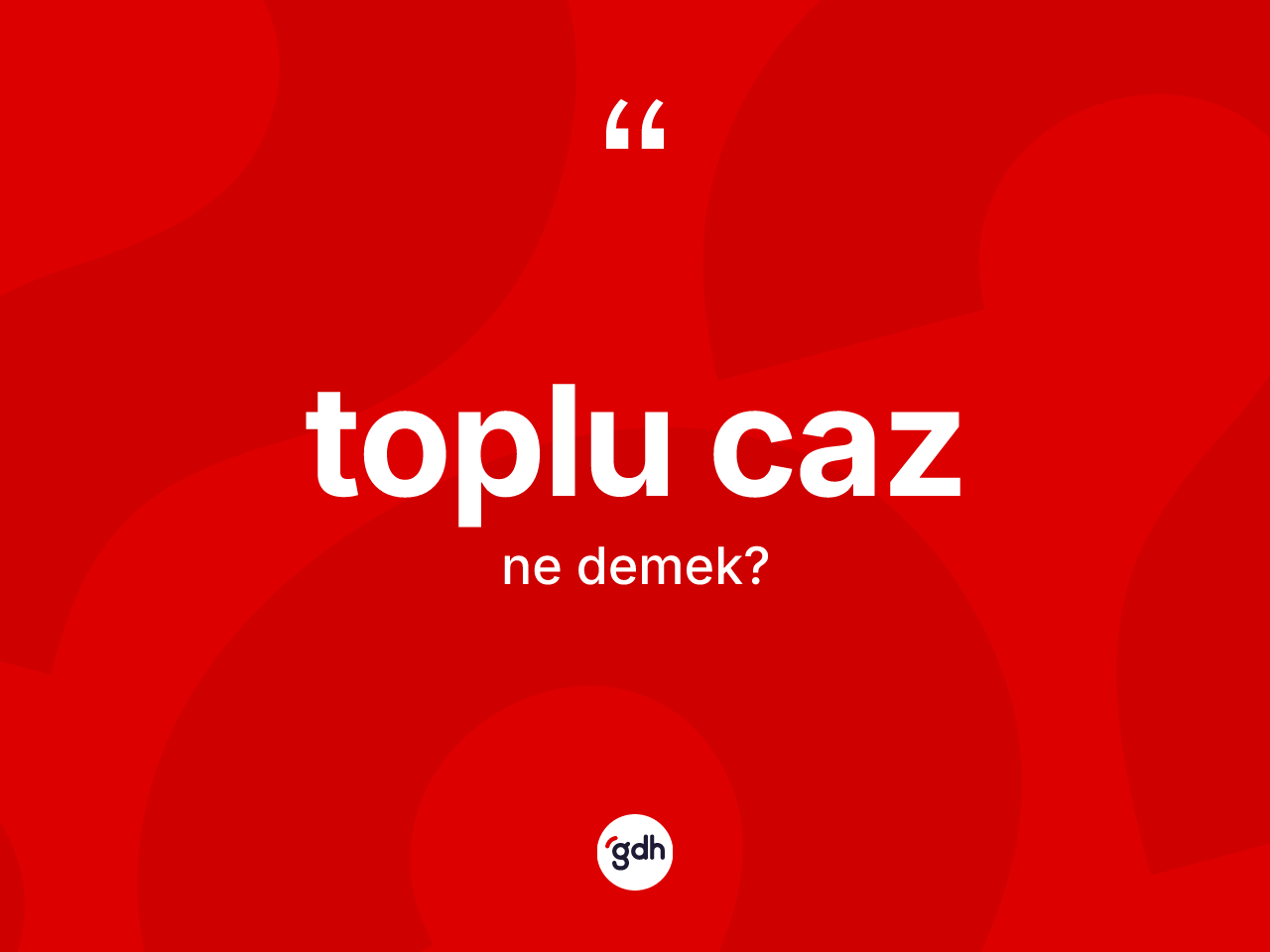 Toplu caz ne anlama gelir? Toplu caz kelimesinin kaç farklı anlamı var?