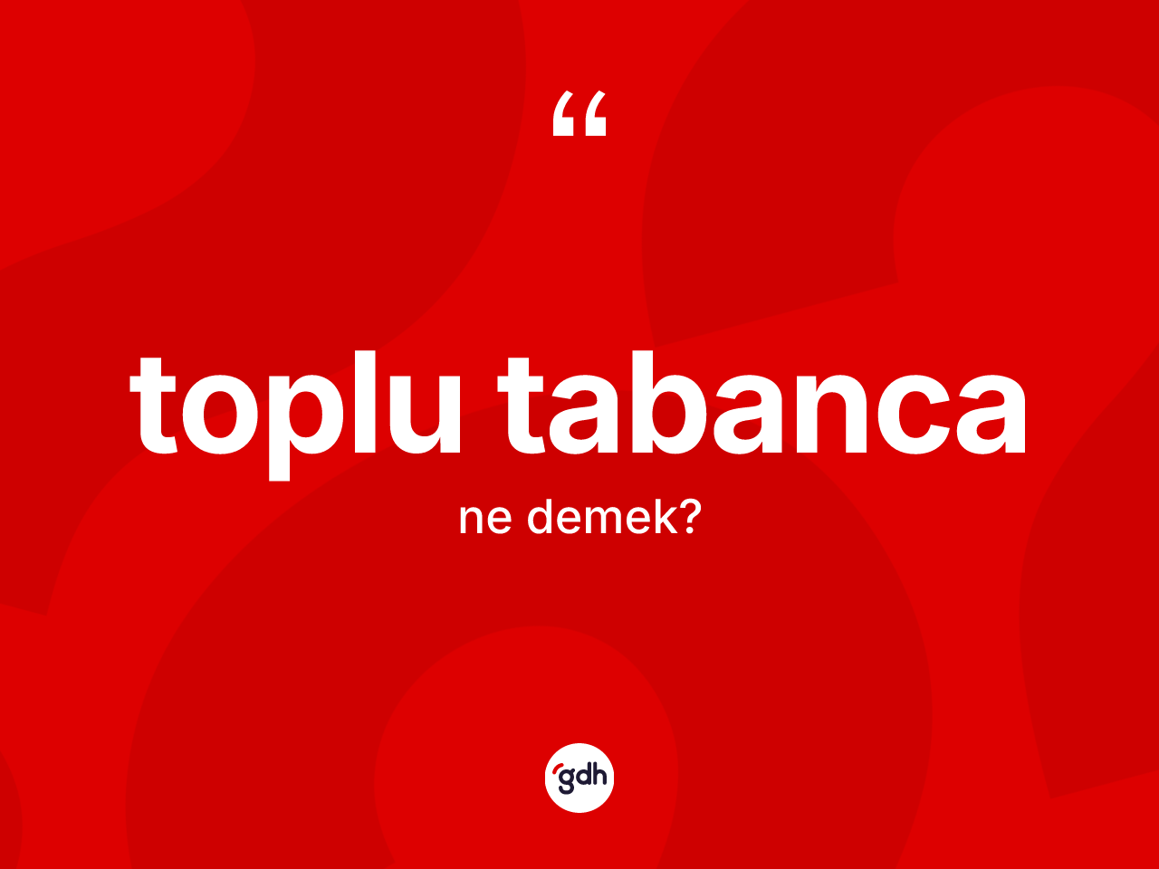 Toplu tabanca kelimesi nedir? Toplu tabancanın TDK'ya göre anlamı nedir?
