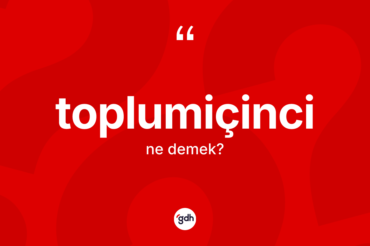 Toplumiçinci kelimesi nedir? Toplumiçinci kelimesinin TDK'ya göre açıklaması nedir?