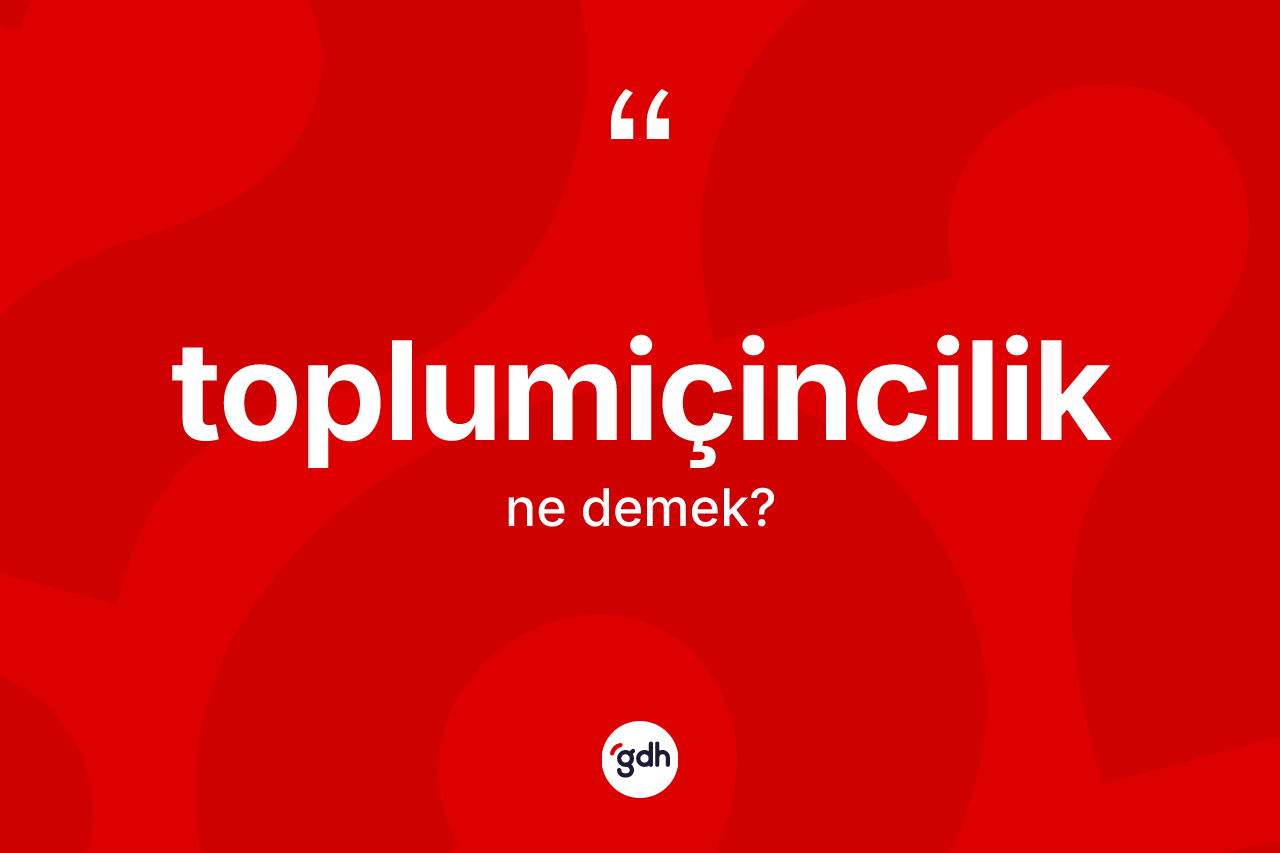 Toplumiçincilik kelimesinin sözlükteki tanımı nedir?