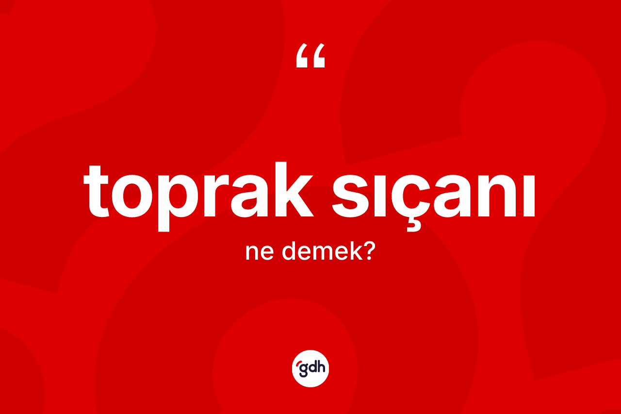 Toprak sıçanı kelimesi nedir?