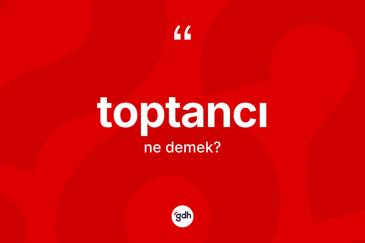 Toptancı kelimesi ne demek? Toptancı kelimesinin TDK anlamı nedir?
