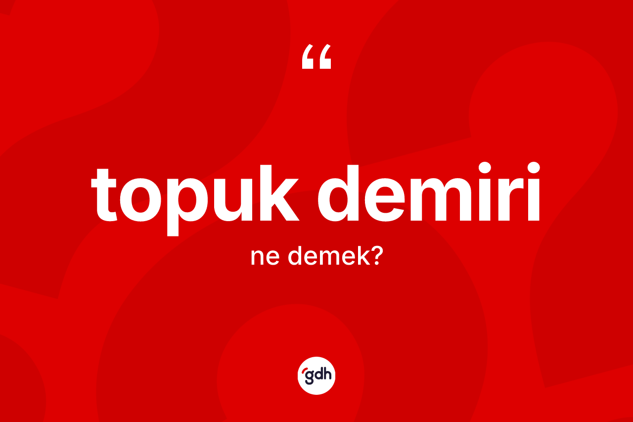 Topuk demiri ne demek? Topuk demirinin TDK'ya göre anlamı nedir?