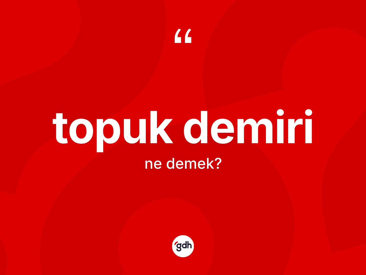 Topuk demiri ne demek? Topuk demirinin TDK'ya göre anlamı nedir?
