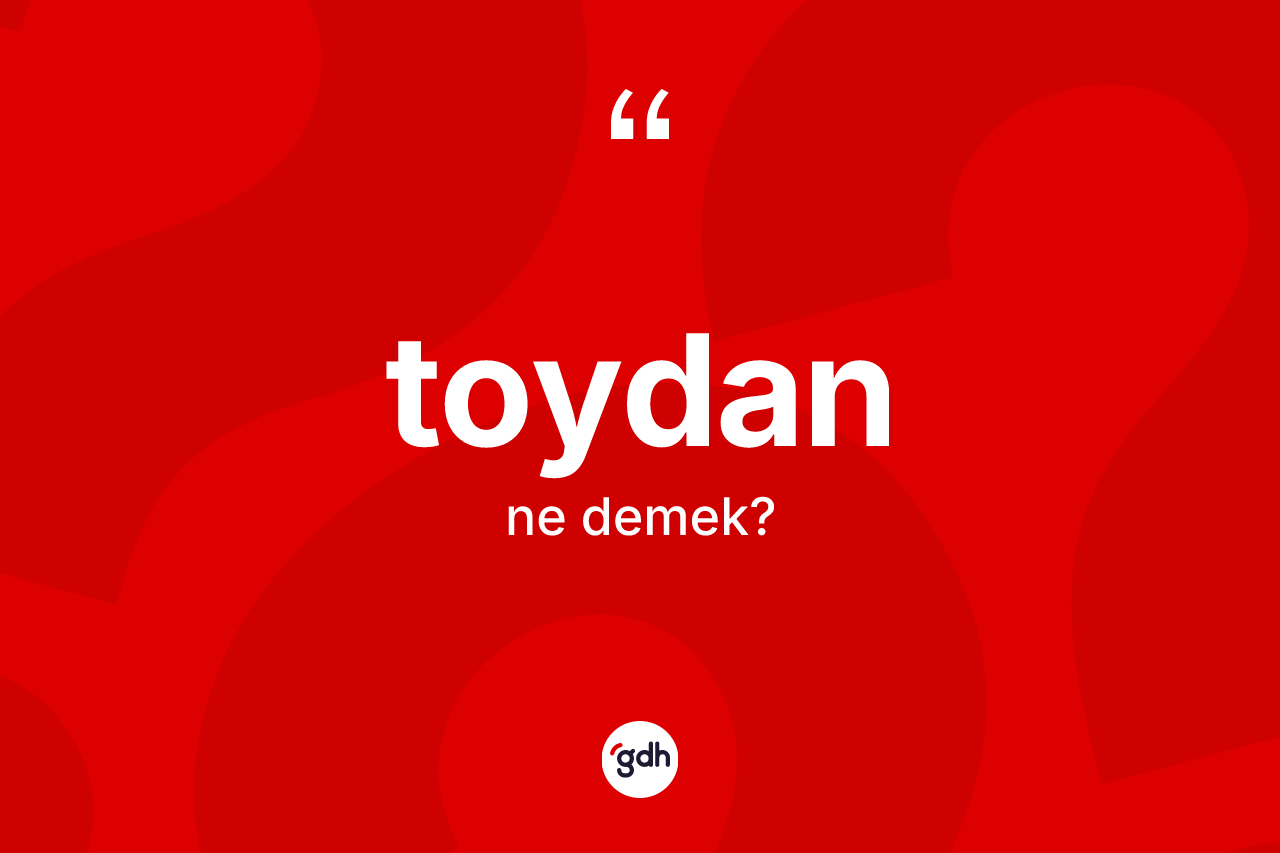 Toydan kelimesi nedir? Toydan kelimesinin özellikleri nelerdir?