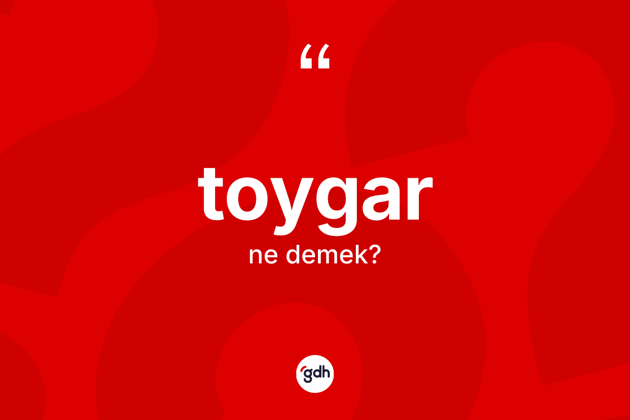 Toygar kelimesinin sözlükteki tanımı nedir?