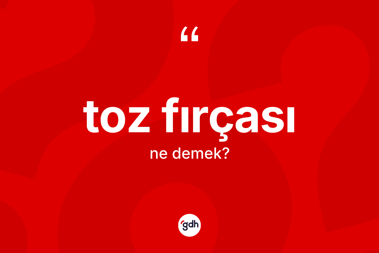 Toz fırçası kelimesi ne anlama gelir? Toz fırçasının TDK'ya göre anlamı nedir?