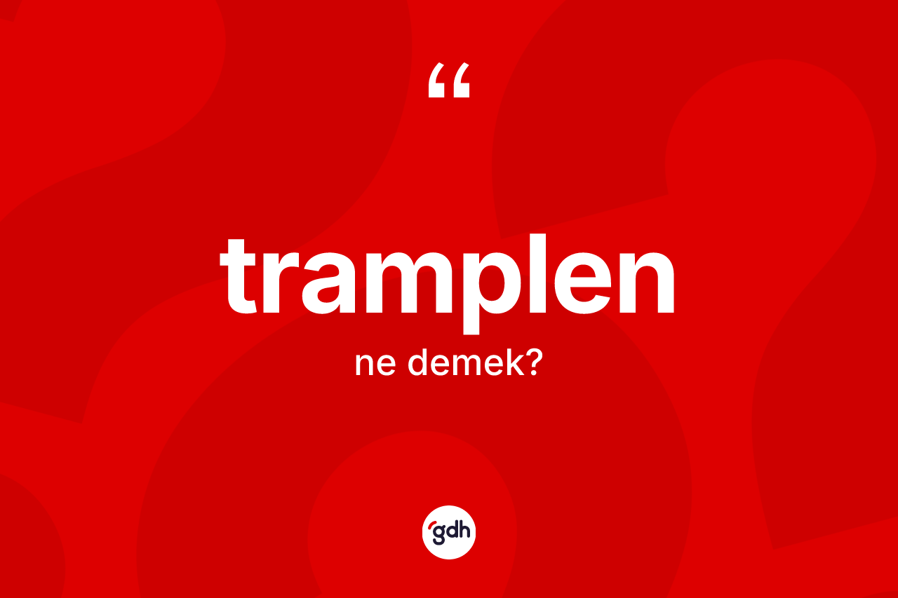 Tramplen kelimesi ne demek? Tramplenin kısaca tanımı nedir?