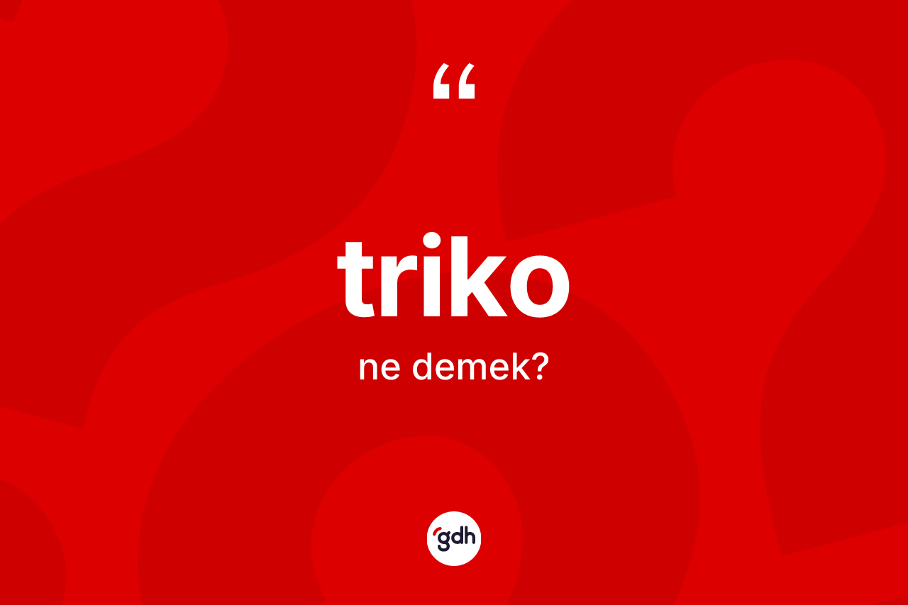 Triko nedir? Triko kelimesinin TDK'ya göre açıklaması nedir?