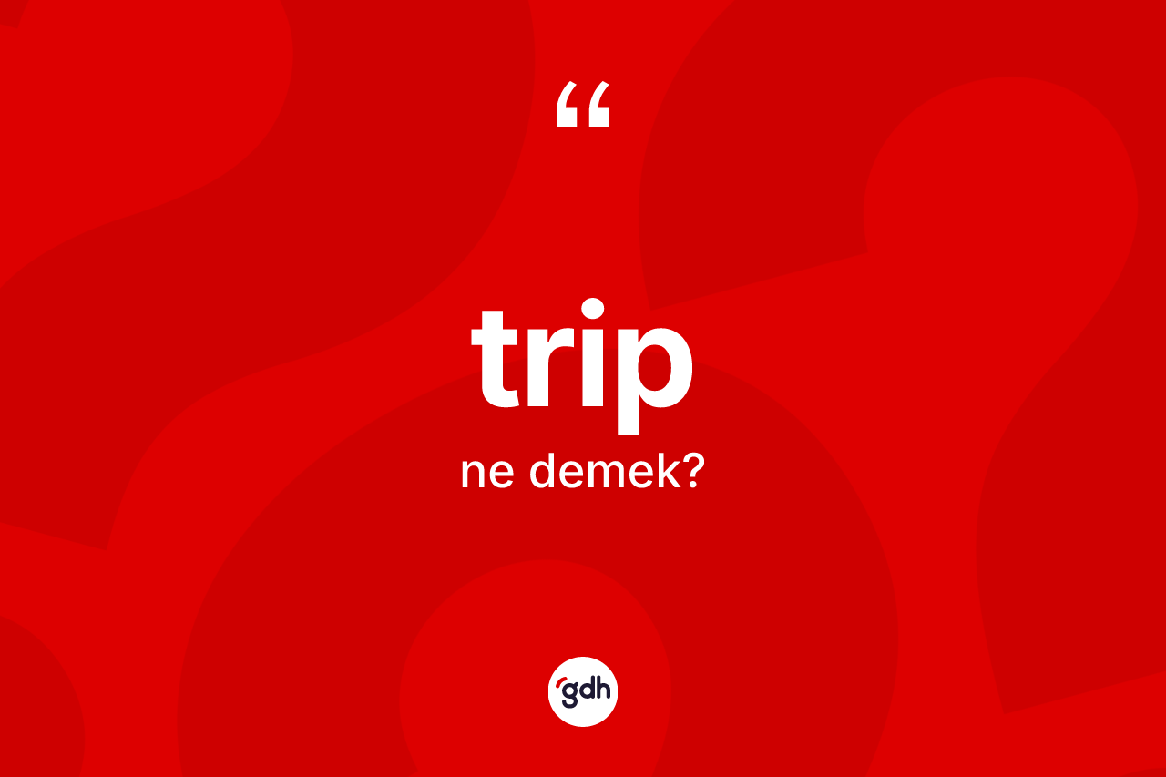 Trip kelimesi nedir? Tribin TDK'ya göre anlamı nedir?