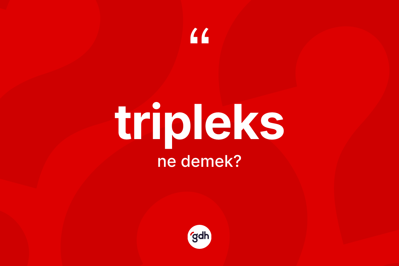 Tripleks ne anlama gelir? Tripleks kelimesinin özellikleri nelerdir?