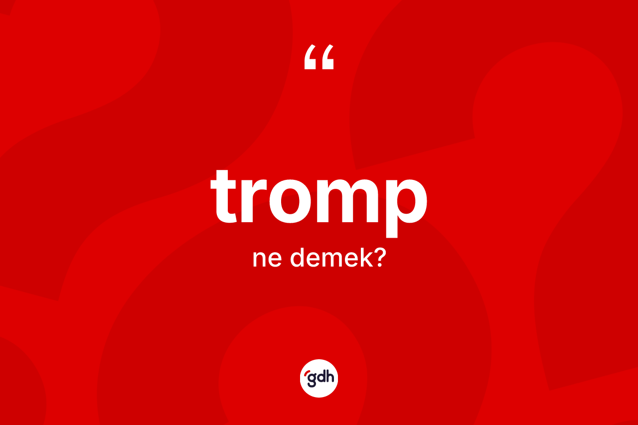 Tromp kelimesinin tanımı nedir? Trombun TDK'ya göre anlamı nedir?