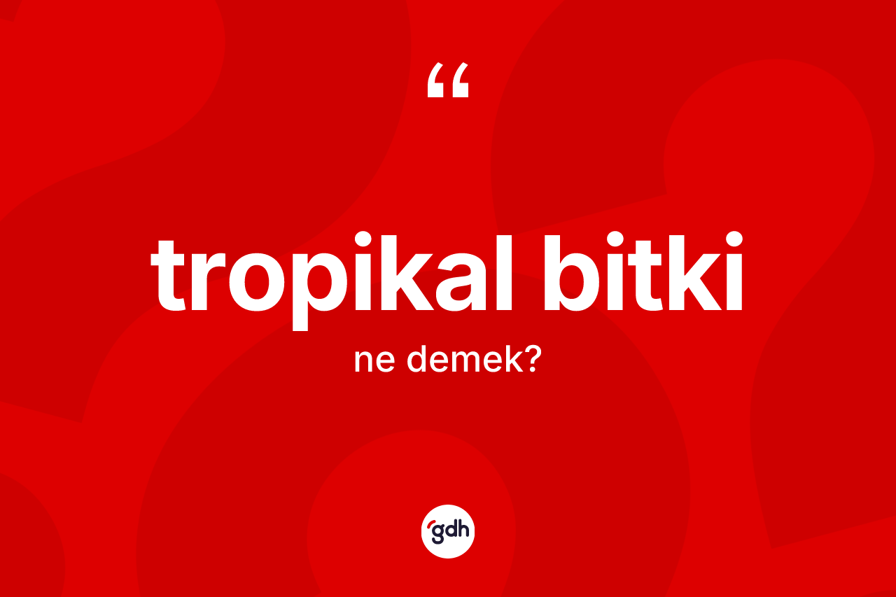 Tropikal bitki kelimesinin sözlükteki tanımı nedir?