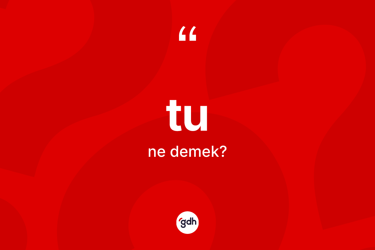 Tu kelimesi ne anlama gelir? Tunun sözlükteki anlamı nedir?