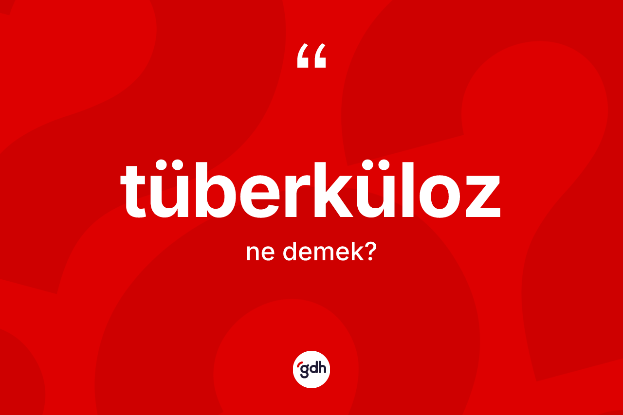 Tüberküloz kelimesinin anlamı nedir?