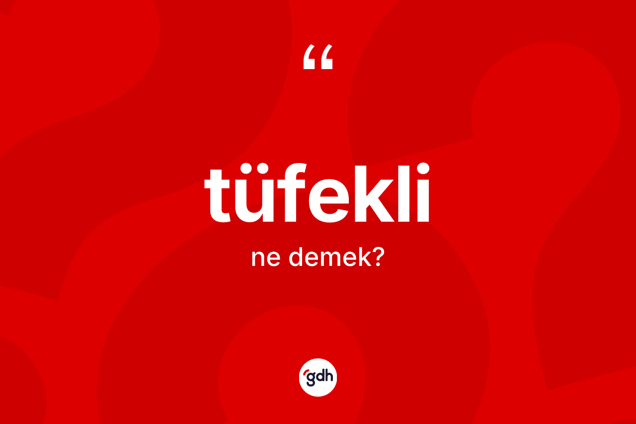 Tüfekli kelimesi ne demek? Tüfekli kelimesinin kaç farklı anlamı var?