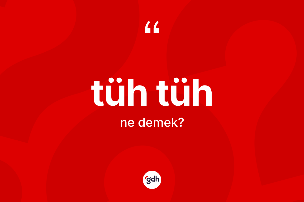 Tüh tüh kelimesinin sözlükteki tanımı nedir?