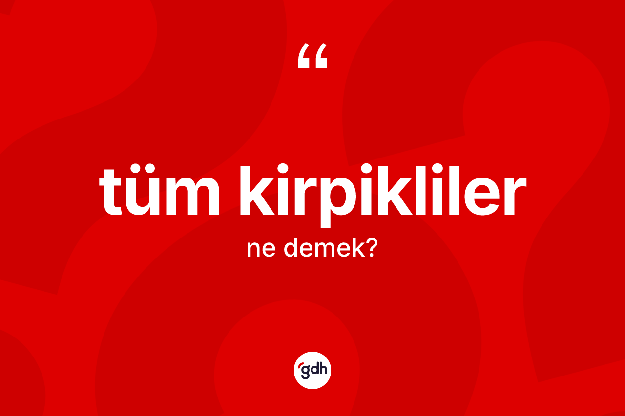 Tüm kirpikliler kelimesinin anlamı nedir?