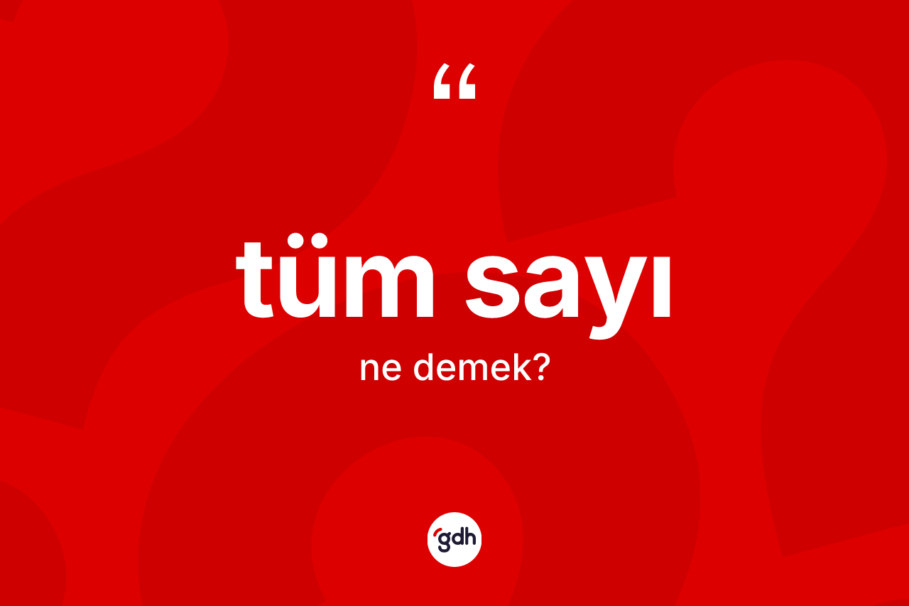Tüm sayı kelimesinin sözlükteki tanımı nedir? Tüm sayı kelimesinin kaç farklı anlamı var?