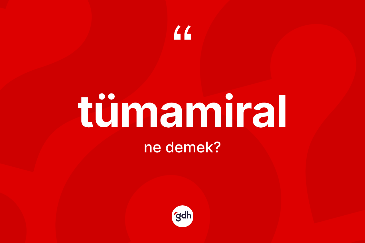 Tümamiral kelimesinin tanımı nedir?