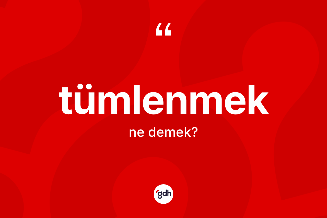 Tümlenmek ne demek? Tümlenmek kelimesinin TDK'ya göre açıklaması nedir?