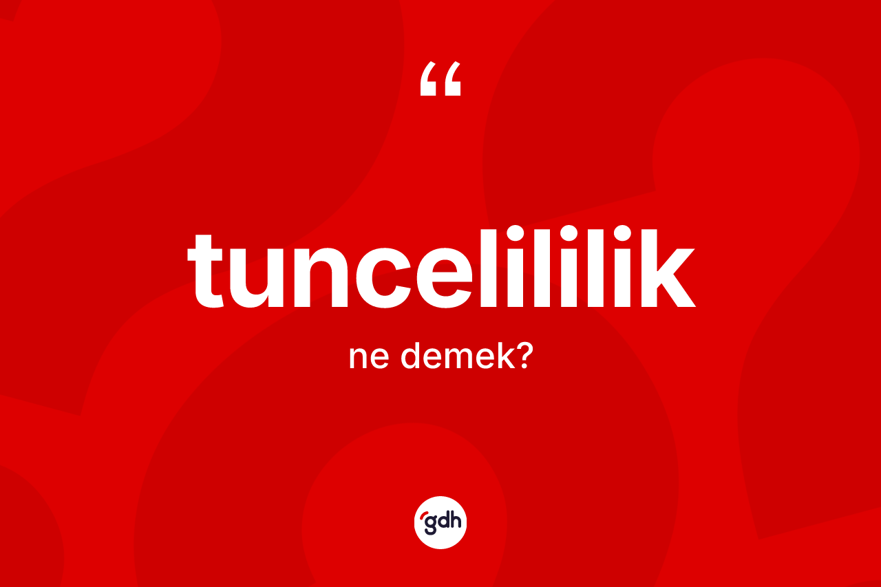 Tuncelililik ne demek? Tuncelililik'in TDK'ya göre anlamı nedir?