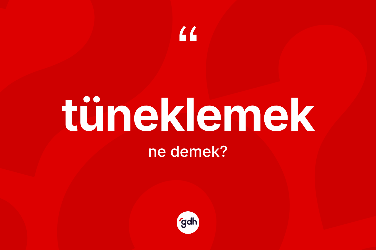 Tüneklemek kelimesinin sözlükteki tanımı nedir?