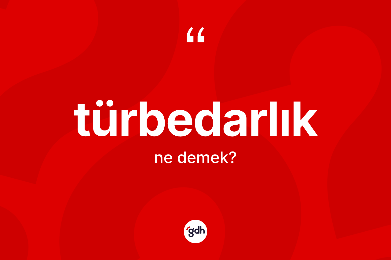 Türbedarlık kelimesinin sözlükteki tanımı nedir?